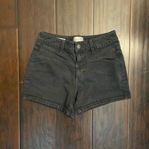 Vintage Black High Waist Women's Shorts